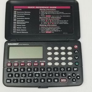 Vintage Rolodex Electronics Black 411 Pocket Directory Model RF411-12